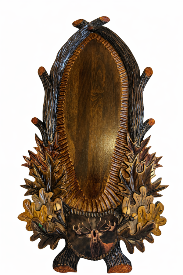 Panoplie cerb sculptată manual