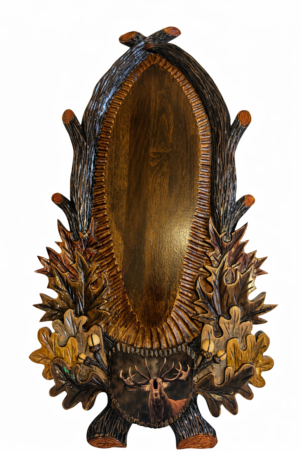 Panoplie cerb sculptată manual